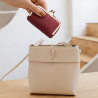 Étui à rouge à lèvres vintage en cuir véritable pour femme, avec miroir intégré, logo personnalisé, portable, pour voyage, rangement de bijoux, vente en gros
