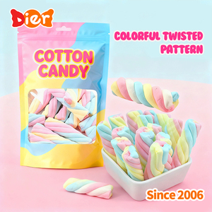 Bonbons <span class=keywords><strong>en</strong></span> gros, étiquette privée personnalisée, mini guimauves torsadées <span class=keywords><strong>en</strong></span> vrac, bonbons sucrés halal, bonbons <span class=keywords><strong>en</strong></span> coton assortis aux saveurs de fruits, ODM/OEM - Product Image 2