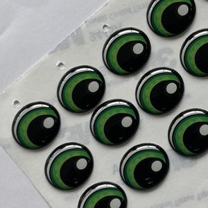 ملصق لاصق عالمي قابل للتخصيص من البلاستيك الأخضر لعيون اللعب ملصق خاص مخصص لسلسلة عذاب الإيبوكسي للملصقات والتغليف - Product Image 4