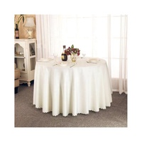 Nappe de table jetable moderne en polyester 100% tissé, imperméable, blanche, pour mariage, buffet, taille extra large, directement de Chine