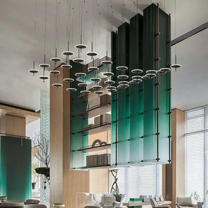 モダンホテルロビーヴィラ階段ラージロングLEDシーリングガラスクリスタルラグジュアリーシャンデリアライト - Product Image 2