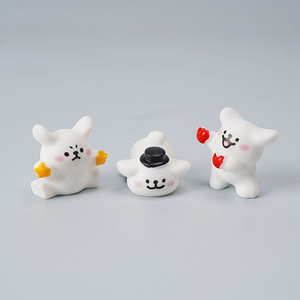 ตุ๊กตาเรซิ่นรูปสุนัขสีแดงสดใส ขนาดเล็กน่ารัก สำหรับตกแต่งรถยนต์ โต๊ะทำงาน ของตกแต่งสวน DIY - Product Image 3
