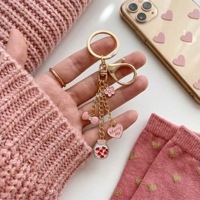 Porte-clés en alliage rose romantique 'Marry Me' en forme de cœur, breloque bouteille à vœux, cadeau de mariage, cadeau de demande en mariage, accessoire de sac à bijoux