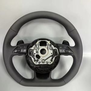 Volante in Vera Pelle e Fibra di Carbonio di Alta Qualità Nuovo Stile Sport Pro per <span class=keywords><strong>AUDI</strong></span> RS7 RS3 RS4 RS5 <span class=keywords><strong>RS6</strong></span> S8 Q3 Q5 A4 A5 A6 A7 - Product Image 6