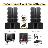 Système de sonorisation Line Array Lsolution Passive 1200W à deux voies, enceintes K212 double 18 pouces 2400W, caisson de basses KS28 pour concerts