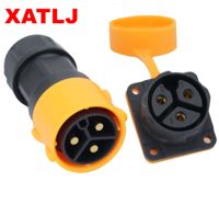 XATLJ M28 2 connecteurs étanches à 3 cœurs IP67 prises d'aviation personnalisables 50A prises étanches actuelles pour PCB et FPC