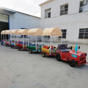 Terrain de jeux extérieur 200cc puissant parc d'attractions pour enfants <span class=keywords><strong>Train</strong></span> sans rail - Product Image 5