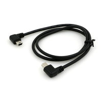 Cable USB Micro a Mini USB UL2725 28AWG Blindado de Alta Velocidad 2.0 Revisión 5 con Adaptador de Carga para Cámara y Computadora