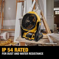 Ventilateur portable industriel DIY 20V MAX, alimenté par batterie, rechargeable, sans fil, moteur sans balais, 650 CFM, 2.5AH, circulation d'air, séchage