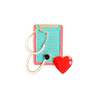 Épingles en émail doux de haute qualité accessoires d'infirmière broche vêtements décorer personnalisé 3D/2D strass broche infirmière métal stéthoscope broche