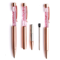 Stylo liquide flottant 3D personnalisé Stylos à bille en métal Stylo flottant à paillettes rempli de liquide