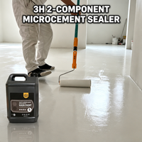 Scellant microciment bicomposant VALIDEA 3H, haute dureté, finition satinée, imperméable, résistant aux taches, faible teneur en COV, revêtement mural et de sol en spray