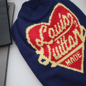 Designer de luxo Algodão Malha <span class=keywords><strong>Cat</strong></span> Dog Sweater para Primavera Outono Inverno Personalizado Impresso Pet Vestuário Atacado Fabricante - Product Image 4