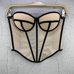 Nouveau débardeur en maille rétro pour femme, respirant, avec bonnets intégrés et baleines, coupe ajustée, tendance - Product Image 6