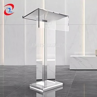 Pupitre d'école en acrylique d'éclairage LED transparent Plate-forme acrylique podium chaire d'église