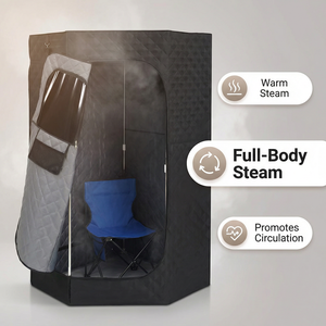 Sauna vapeur électrique portable pour une personne, installation facile, pour la relaxation du corps entier à domicile - Product Image 4
