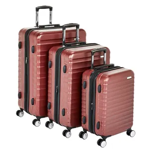 Il Marchio su misura 3 pezzi set stampato ABS guscio duro bagaglio uomini set da viaggio sacchetto di PC trolley bag outdoor koffer