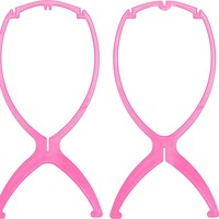 Support de Tête de Mannequin en Plastique Réglable, Présentoir Pliable Portable pour Perruques, Étagère de Rangement Colorée et Pliable pour Chapeaux et Perruques