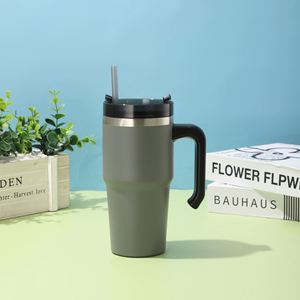 Daily Commute Tumbler 20oz Stainless Steel Vacuum Insulated Car Mug With Handle Straw Transparent Lid - Product Image 6