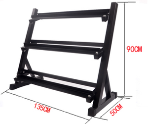 Soporte de almacenamiento de pesas para Mancuernas, hexagonal, portátil, 10 pares, vinilo 3 Teir Premium 4 niveles 3 20 pares - Product Image 1