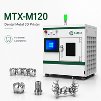 Nouvelle imprimante 3D métallique compacte MTX-M120 SLM avec laser 300/500W, nivellement automatique, volume d'impression D120x80mm, USB, pour laboratoire dentaire et R&D