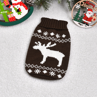 Novayapetix Xmas Pet Classic Knitwear – Pull d'hiver chaud et confortable à motif cœurs et fraises pour petits chiens – Vêtements de fête