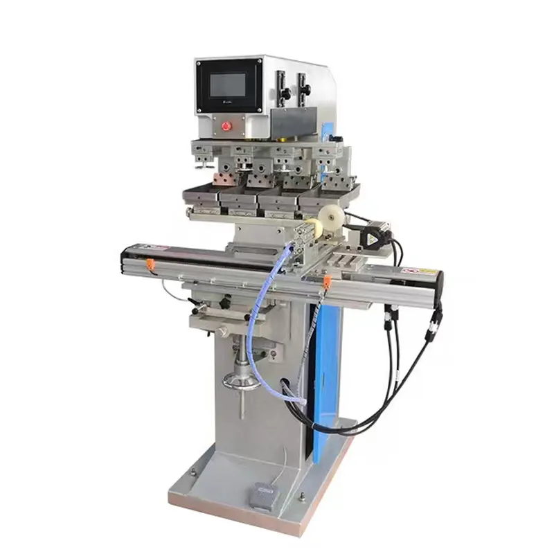 High speed All-electric servo four-color shuttle oil cup pad printing machine Printing for ceramic bowls and spoons