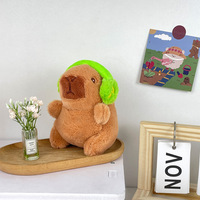 Peluche Capybara Mignonne avec Capuche et Ailes, Poupée de Simulation, Petite Taille, Animaux en Peluche, Jouet Doux Anime, Fête d'Anniversaire