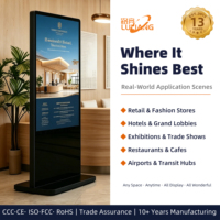 Kiosco Interactivo con Pantalla Táctil de 55 Pulgadas y Resolución 4K, Señalización Digital LCD Capacitiva, Mapa Interactivo de Piso, Tótem Guía para Boutiques y Centros Comerciales