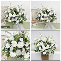Centros de Mesa para Decoración de Bodas y Fiestas, Decoración para Eventos, Centros de Mesa con Rosas Artificiales de Seda