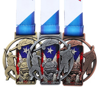 Médaille de récompense en alliage de zinc moulé sous pression, bronze, argent, laiton, avec gaufrage 3D, creuse, pour softball et baseball, conception personnalisée, logo métallique