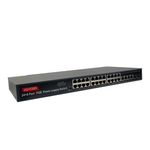 Conmutador POE Gigabit completo de 24 puertos 24 + 4 + 2 SFP 10/100/1000Mbps conmutador de red POE dúplex completo Plug and Play para CCTV NVR - Product Image 4