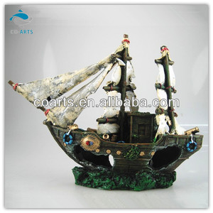 Aquarium Aquarium Résine Artisanat Voiliers Décoration CA7348 - Product Image 1