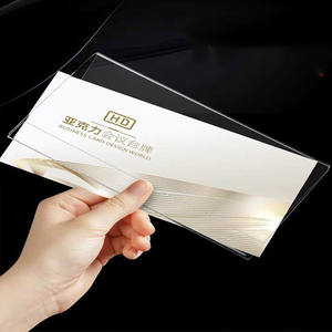 Soporte de exhibición de tarjeta de nombre de plástico acrílico transparente en forma de V, etiqueta de precio de señal de mesa para tarjeta de reunión, diseño triangular - Product Image 4