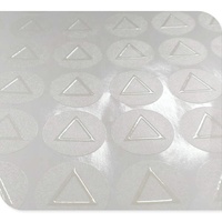 Étiquettes d'avertissement tactiles circulaires transparents en vinyle sur mesure, Triangle surélevé, autocollants d'emballage en Braille