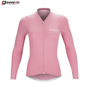 Darevie Bán Buôn Đi Xe Đạp Jersey Người Đàn Ông Tops Đi Xe Đạp Áo Sơ Mi Dài Tay Áo Xe Đạp Quần Áo Đầy Đủ Dây Kéo Chu Kỳ Jersey Carton Unisex S-4XL