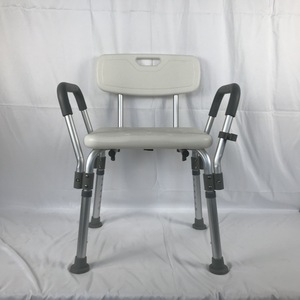 <b>Bath</b> Chair With Toilet <b>Seat</b> Aluminum Alloy Adjustable Height Non Slip Bathroom Chair For Senior Adults - Product Image 1