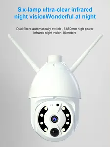 Kartu 4G Kamera Surya Ptz Wifi Tahan Air PIR Gerakan 1080P Keamanan dengan 32 GB Luar Ruangan OEM Cloud Kamera ABS Plastik H.264 Q13