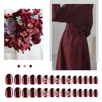 Fengshangmei 30 pièces/boîte Faux ongles artificiels à couverture complète, design personnalisé, vente en gros, ongles à presser, prix d'usine