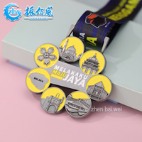 Promotion Médailles de sport en alliage de zinc dorées de haute qualité, personnalisées avec logo 3D en métal, pour match de football, marathon, étanches et gravées