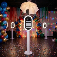 Photomaton iPad pour selfies, iPad Air 12,9 pouces, iPad 13 pouces, miroir pour événements, mariage, imprimante flash, support pour événements