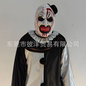 Disfraz de payaso de Halloween, mono en blanco y negro, talla única, para actuaciones en escenario, cosplay para adultos - Product Image 4