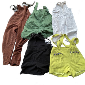 Vêtements d'<span class=keywords><strong>occasion</strong></span> arc-en-ciel prix de gros <span class=keywords><strong>pas</strong></span> <span class=keywords><strong>cher</strong></span> femme coton salopette pull pantalon Bale - Product Image 1