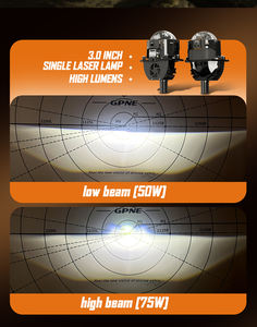 หลอดไฟหน้ารถยนต์ gpne 75W ทรงลูกบอลไฟ LED โปรเจคเตอร์เลนส์3นิ้วแบบ Bi-LED - Product Image 4