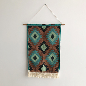 <span class=keywords><strong>Tapisserie</strong></span> Jacquard tissée en coton avec des pompons, décoration murale, Art bohème, boho, - Product Image 5