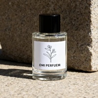 Flacon de parfum en verre transparent style Ins tendance 100 ml, stockage multi-usages pour parfums avec sérigraphie et bouchon en caoutchouc