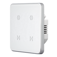 T2-Z72 ZigBee 2 Gang EU Standard Smart Life Tuya App Panneau de commande Smart Wifi Rideau Tactile Volet roulant interrupteur Écran Commutateur