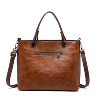 Sac fourre-tout rétro en PU grande capacité 2026 pour femme, style européen et américain, étanche avec fermeture éclair, bandoulière unique, nouveauté
