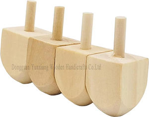 Kayu Dreidels disesuaikan ukuran kemasan besar kayu Hanukkah Dreidles permainan yang menyenangkan - Product Image 1