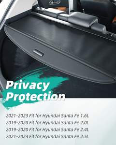 2021-2023 <span class=keywords><strong>Hyundai</strong></span> <span class=keywords><strong>Santa</strong></span> <span class=keywords><strong>Fe</strong></span> 1.6L <span class=keywords><strong>maletero</strong></span> trasero cubierta de sombra de seguridad retráctil carbono retráctil Kits interiores de carga trasera - Product Image 4